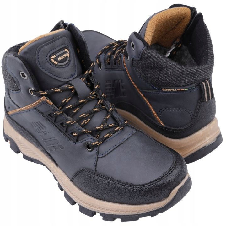 

Trapery buty sportowe zimowe młodzieżowe granatowe