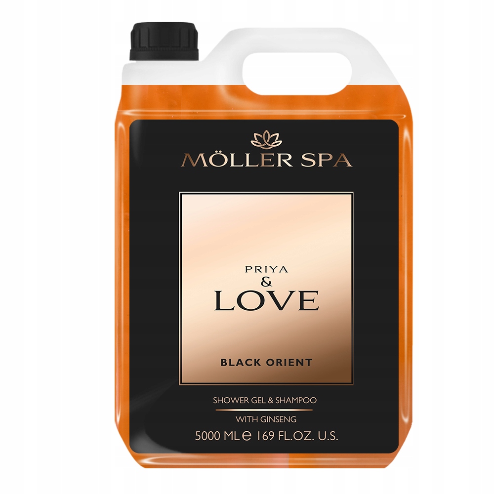 Šampon a sprchový gel Priya Prija ženšen 2v1 Premium 5L Den
