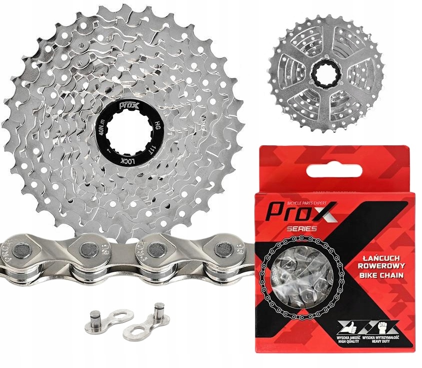 Zestaw Prox napęd rowerowy Kaseta 9 11/32 Łańcuch Spinka