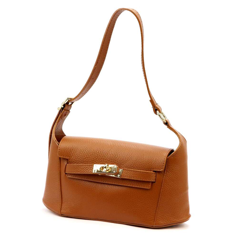 Dámská kožená kabelka přes rameno Luka 24-044 Camel Barva Camel-2