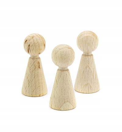 

Figurki Drewniane Pionki - peg doll 3szt