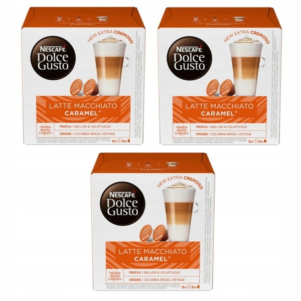 Levně Kapsle Nescafe Dolce Gusto Latte Macchiato Caramel 48 kusů 3x16