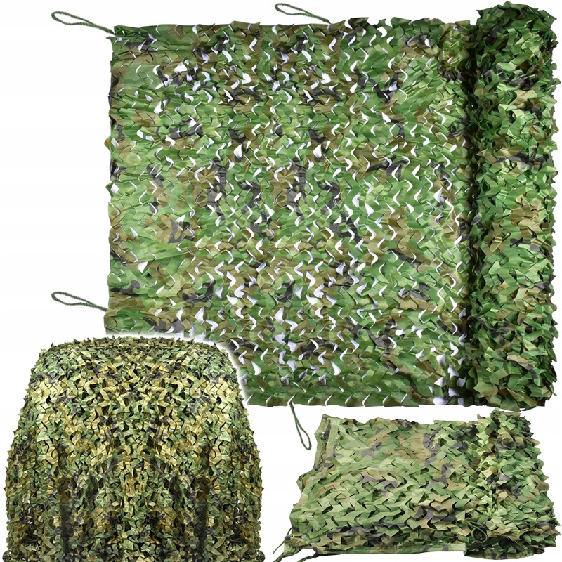DWUWARSTWOWY SIATKA MASKUJĄCA WOJSKOWA OGRODOWA 4x5M US ARMY WOODLAND