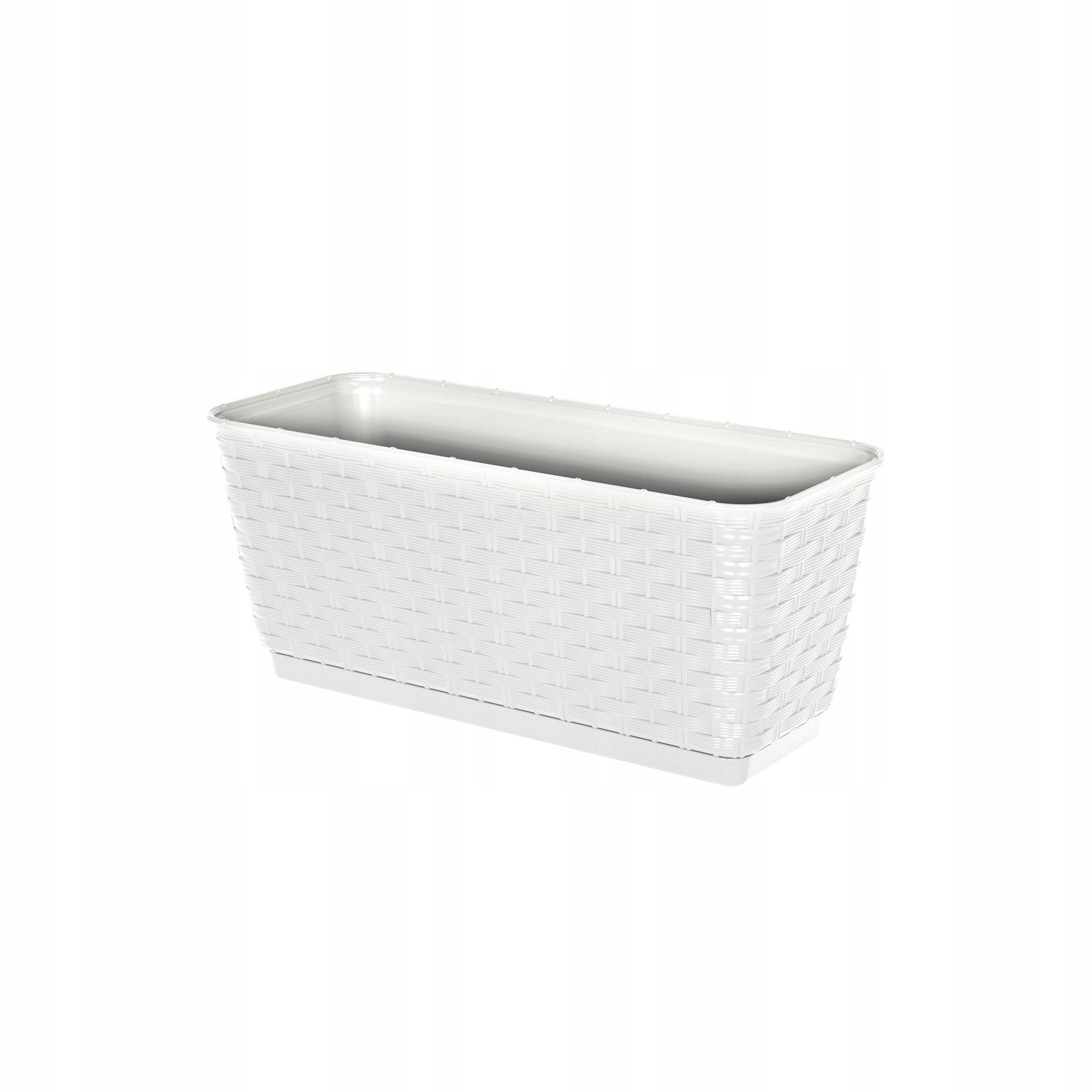 

Donica Rattan skrzynka 50cm podstawka+wkład Biały