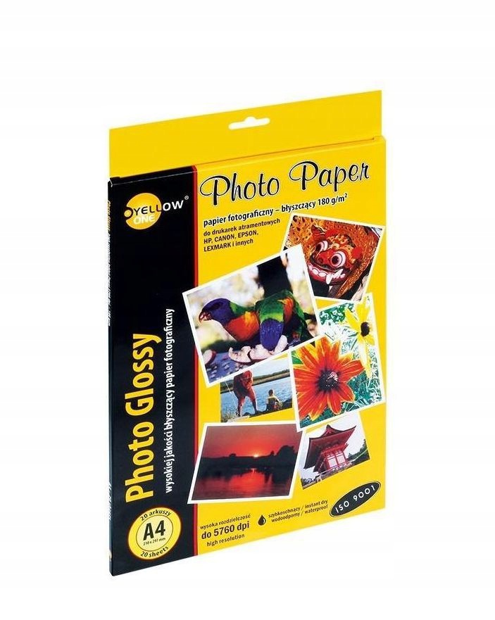 Papier Foto A4/20ARK Błyszczący 180G Yellow One