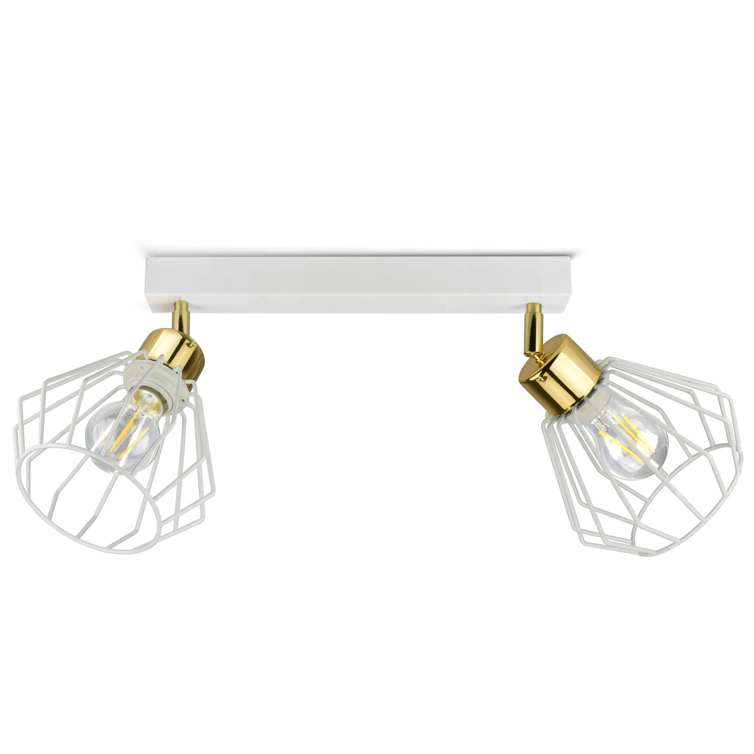 

Lampa Plafon Żyrandol w stylu Glamour Biały Złoty