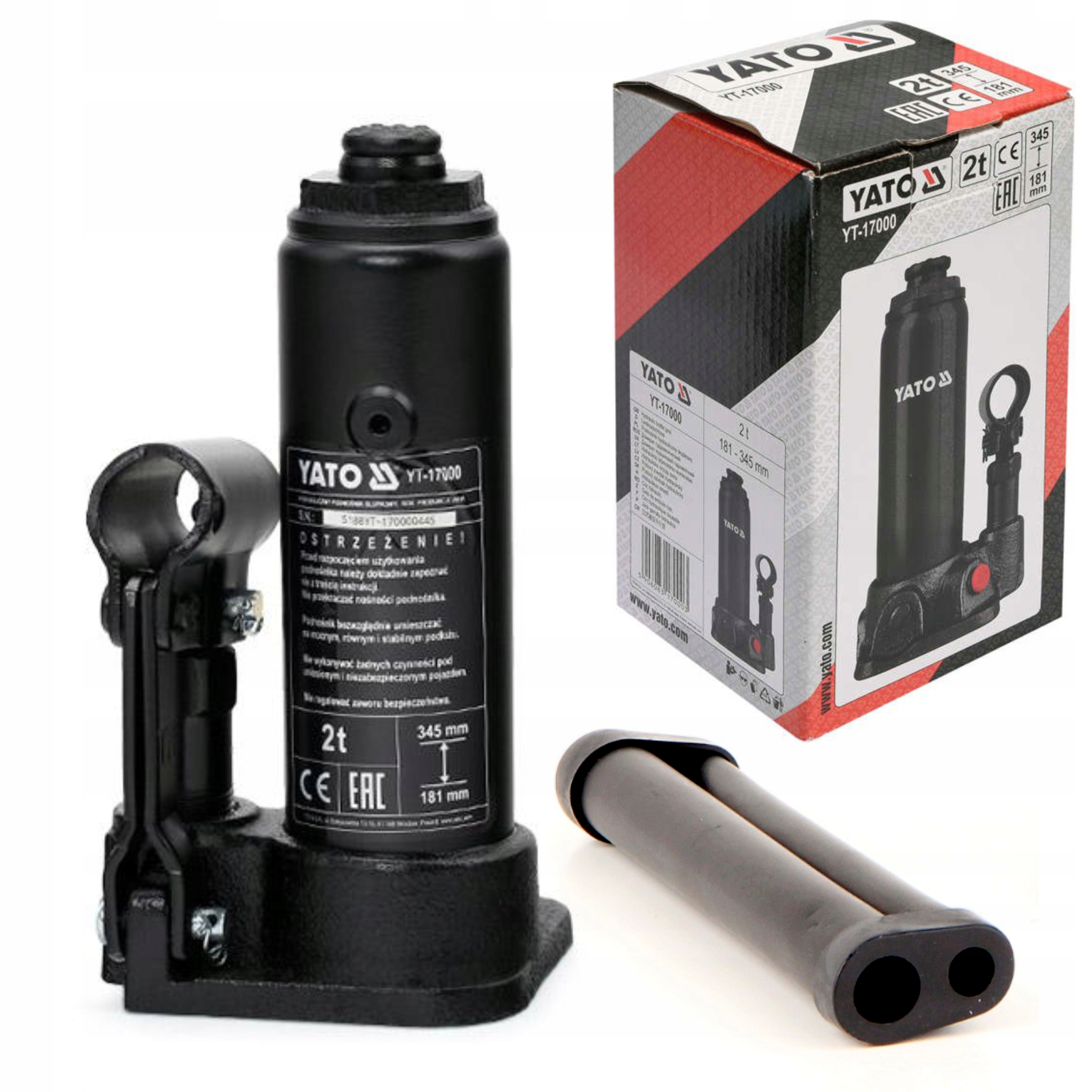 

Yato Podnośnik Hydrauliczny Słupkowy Lewarek 2T