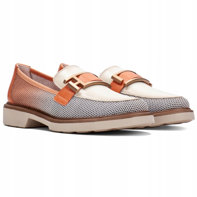 Dámské mokasíny Hispanitas BHV254072 BORNEO-V25 Coral/latte Kůže VEL.36