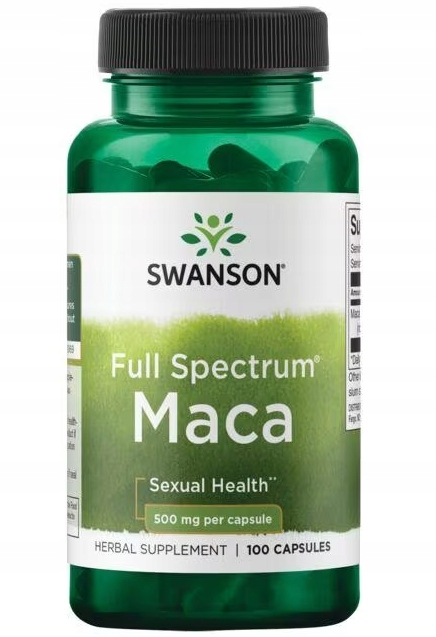 Swanson Maca 500mg 100kaps LIBIDO ENERGIA PAMÁT