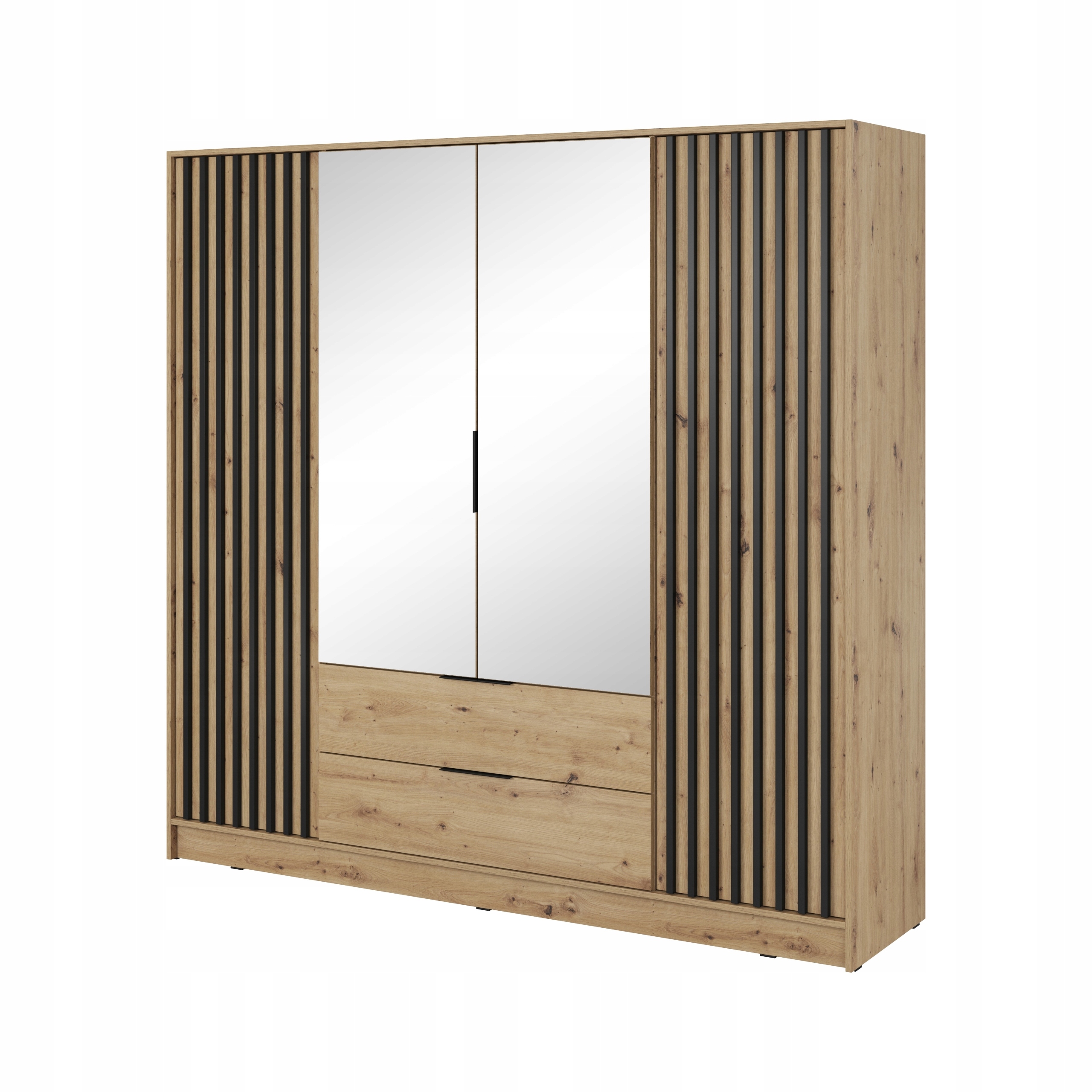 Skříň 206 cm se zrcadlem Výklopné dveře Dub Artisan