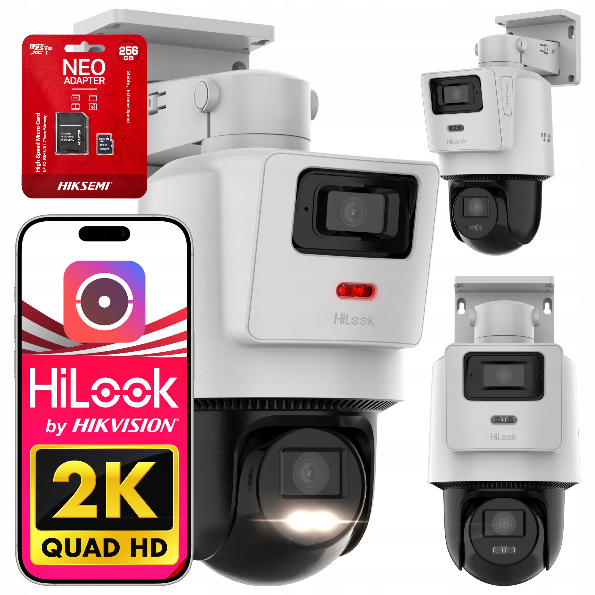 Kamera obrotowa zewnętrzna PTZ-D4 HiLook by Hikvision Karta pamięci 256GB