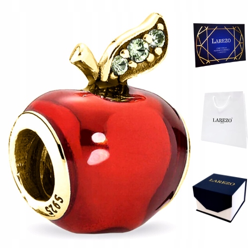 

Charms złoty Jabłko Owoc Apple srebro 925