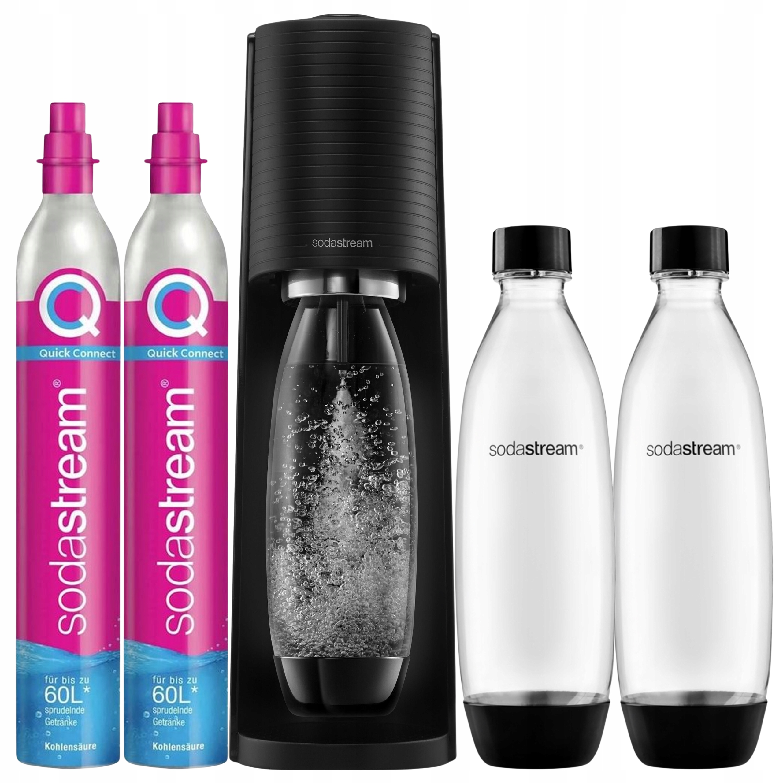 výrobník sody, sifon na perlivou vodu SodaStream Terra 2 lahve 2x láhev s CO2 plynem