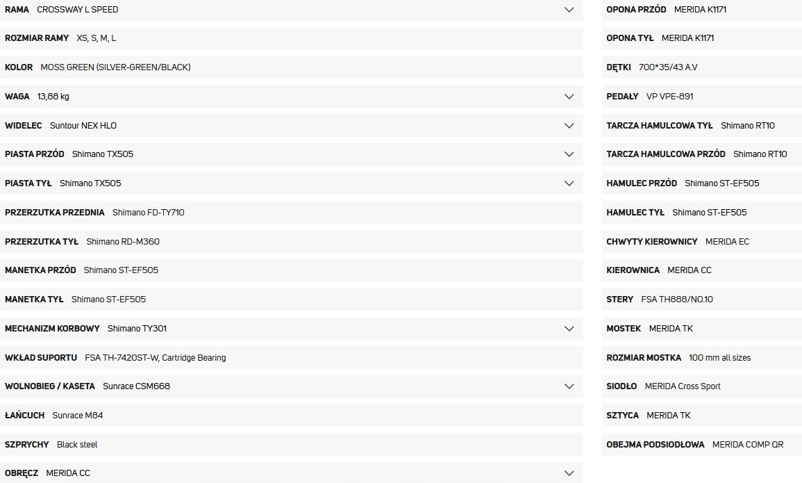 ROWER MERIDA CROSSWAY 20 XL 58 cm SILK ANTHRACITE EAN (GTIN) 4710949831783