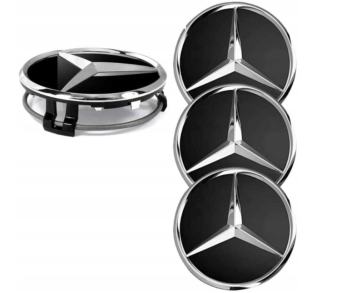 MERCEDES DEKIELEK DEKIELKI DO ALUFELG 75MM POŁYSK Kod producenta ZNACZKI ZAŚLEPKI