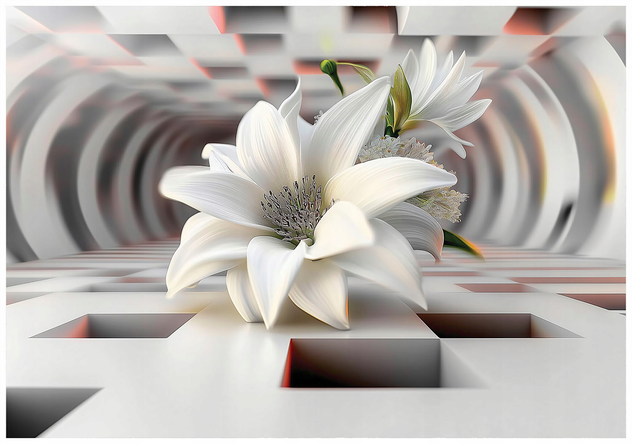 Fototapeta Květiny 3D Abstrakce Ložnice Obývací Pokoj Tapeta Flizelina 250x175