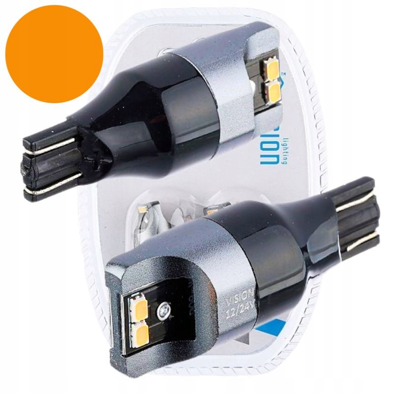Żarówki Samochodowe 4XLED W16W T15 12V 24V Canbus 2SZT. Amber Pomarańczowe