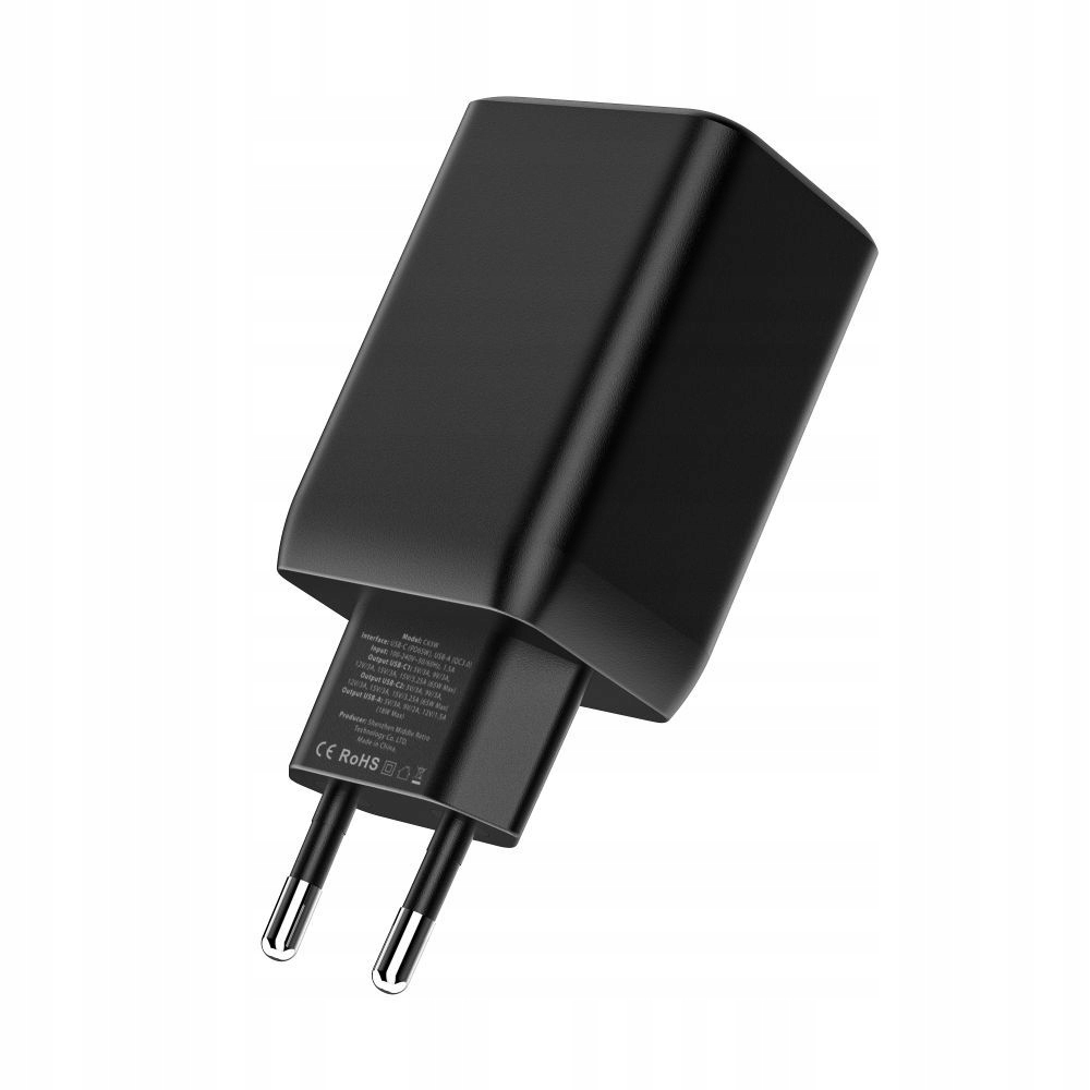 SZYBKA ŁADOWARKA SIECIOWA KOSTKA DUAL USB-C USB MOCNY ZASILACZ 65W QC3.0 Stan opakowania oryginalne