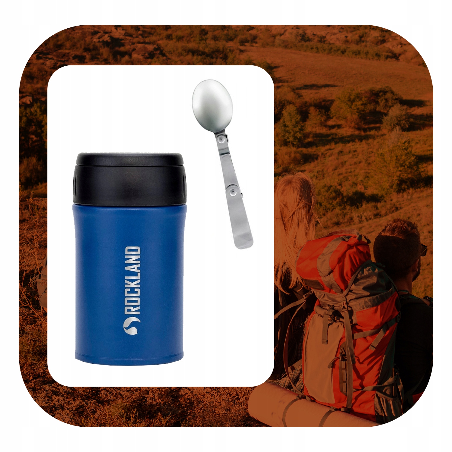 EBÉD TERMOSZ ISKOLÁBA ÉTEL ÉLELMISZER KANÁLLAL 500ml ROCKLAND Szín kék