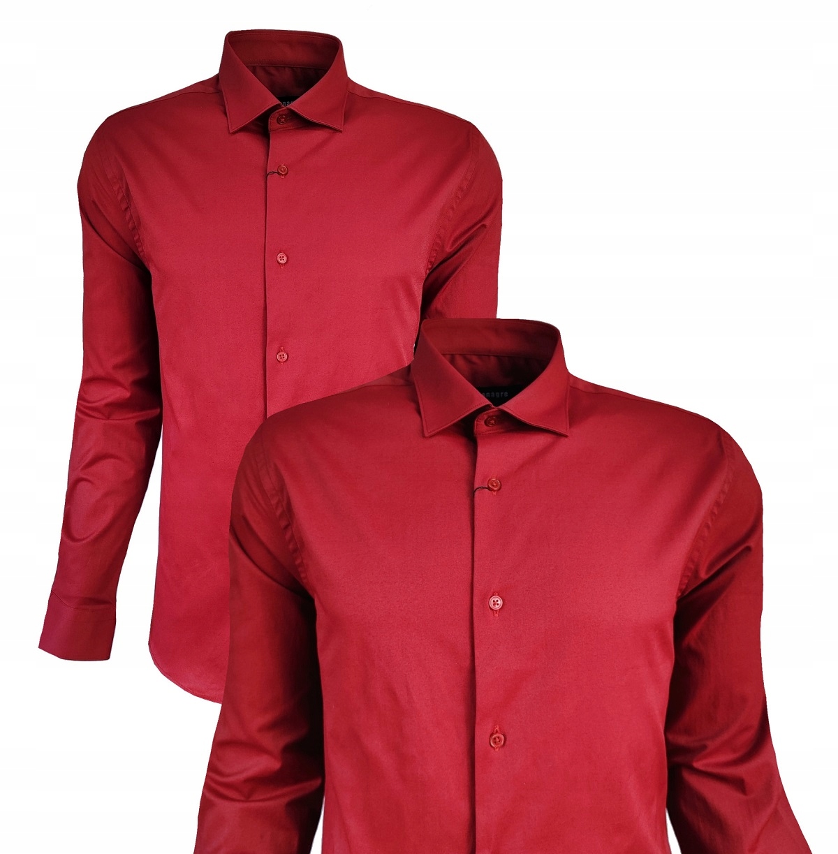 Pánská Návštěvnická Košile Casual Klasická Bavlněná Bordó XXL