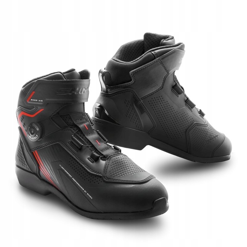 Shima Enzo Air Black/red Krátké moto boty černá červená Bonus