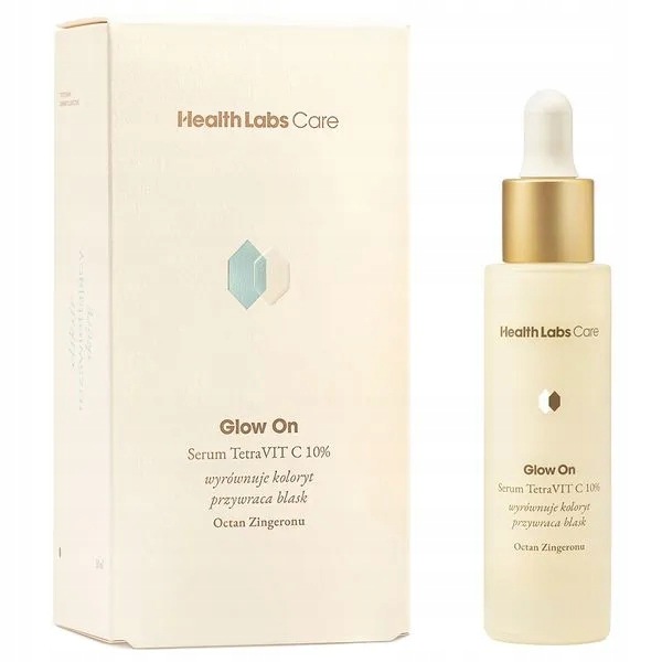 Health Labs Glow On TetraVit C 10%, pleťové sérum s vitamínem C, 30 ml