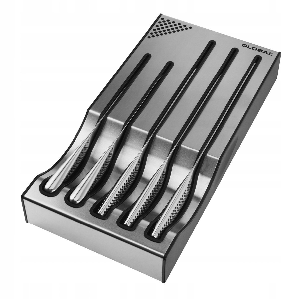 Set Nožov S Základňou Global Classic Dock Set A univerzálny 5 kusov z ocele