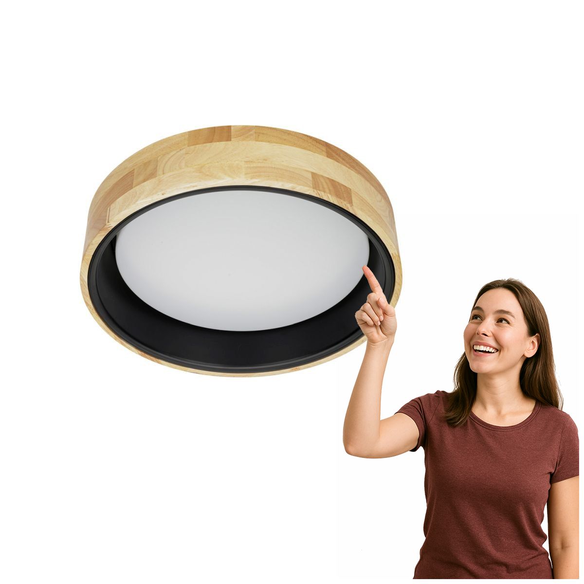 Lampa Campelo Led dřevěná 20W Moderní, Italux