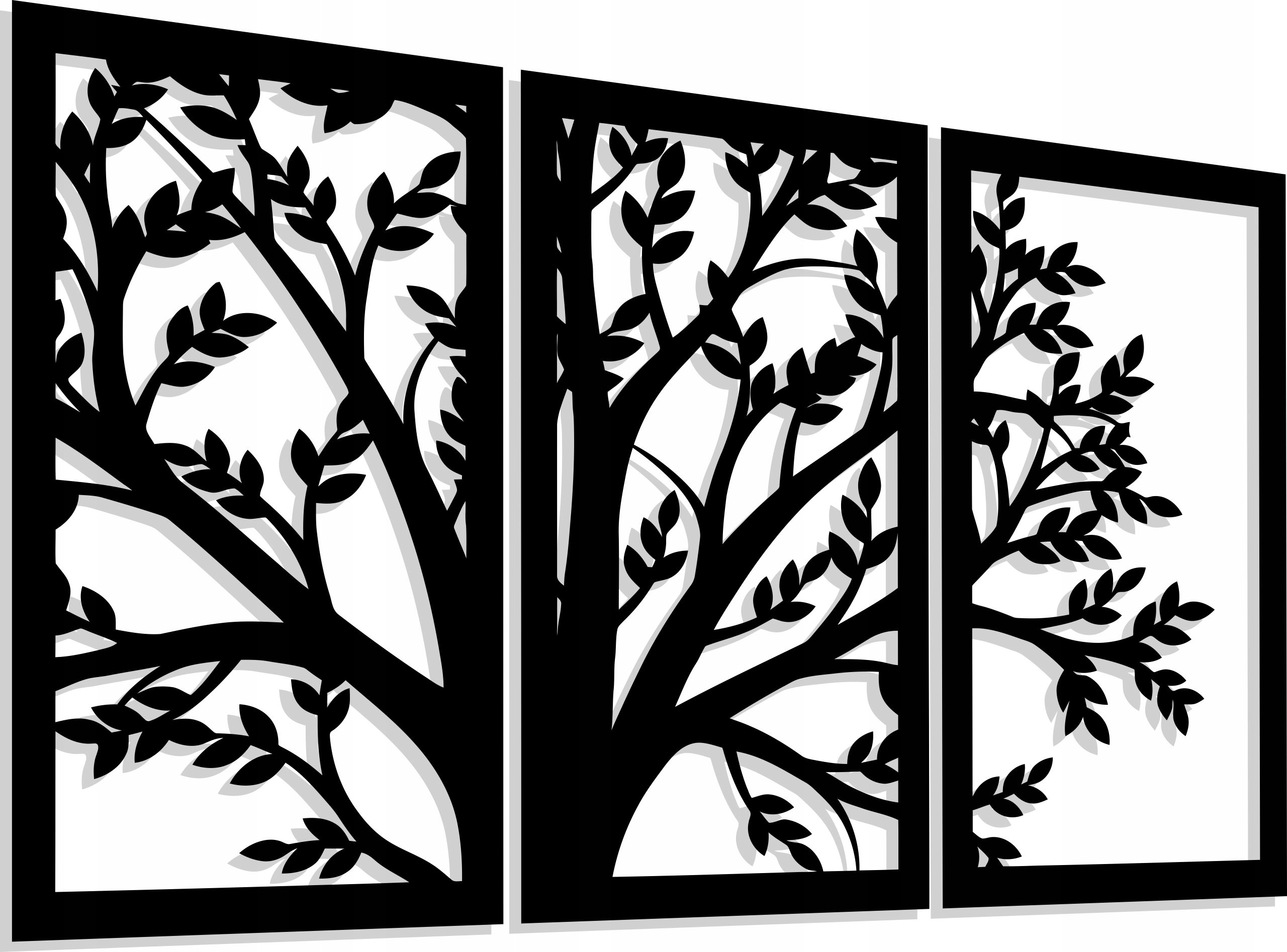 Prelamovaný Obraz Panel Triptych Strom 100 CM Farby