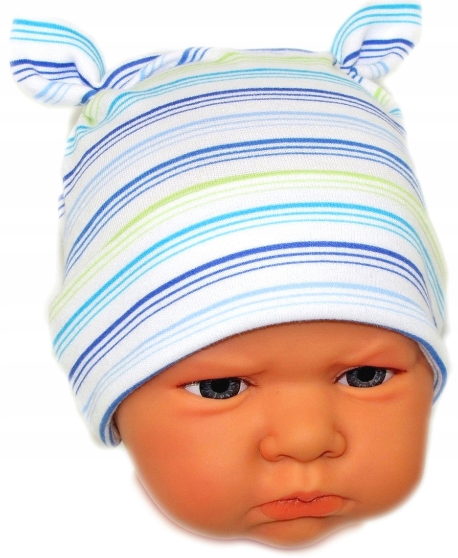 

Czapka Niemowlęca Niewiązana 34-36cm Stripes /11/