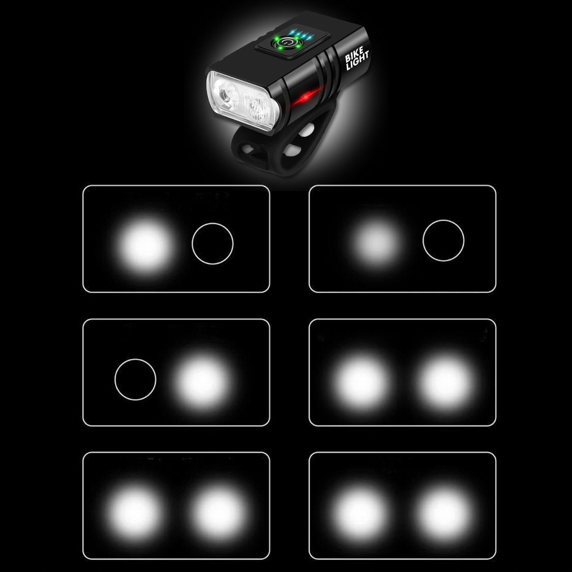 LAMPKA ROWEROWA LED NA ROWER KIEROWNICĘ MOCNA AKUMULATOROWA USB + TYŁ TYLNA Marka DexXer