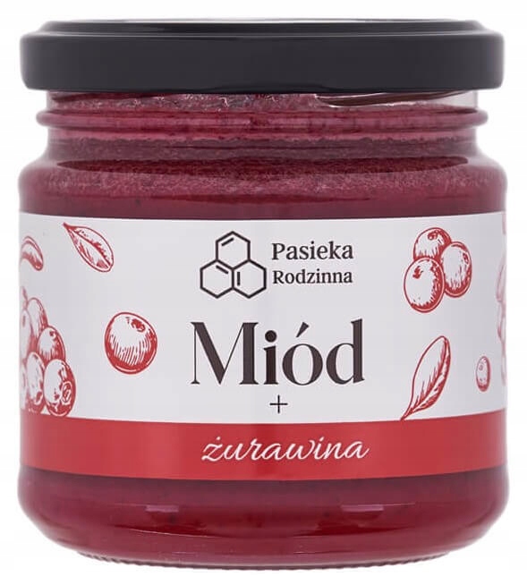 Levně 3x Pasieka Rodzinna Med s brusinkami 240 g