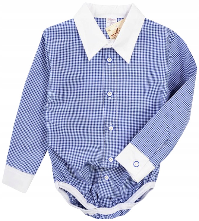 

Bodokoszula Wizytowa Kołnierzyk krateczka 98 L006D