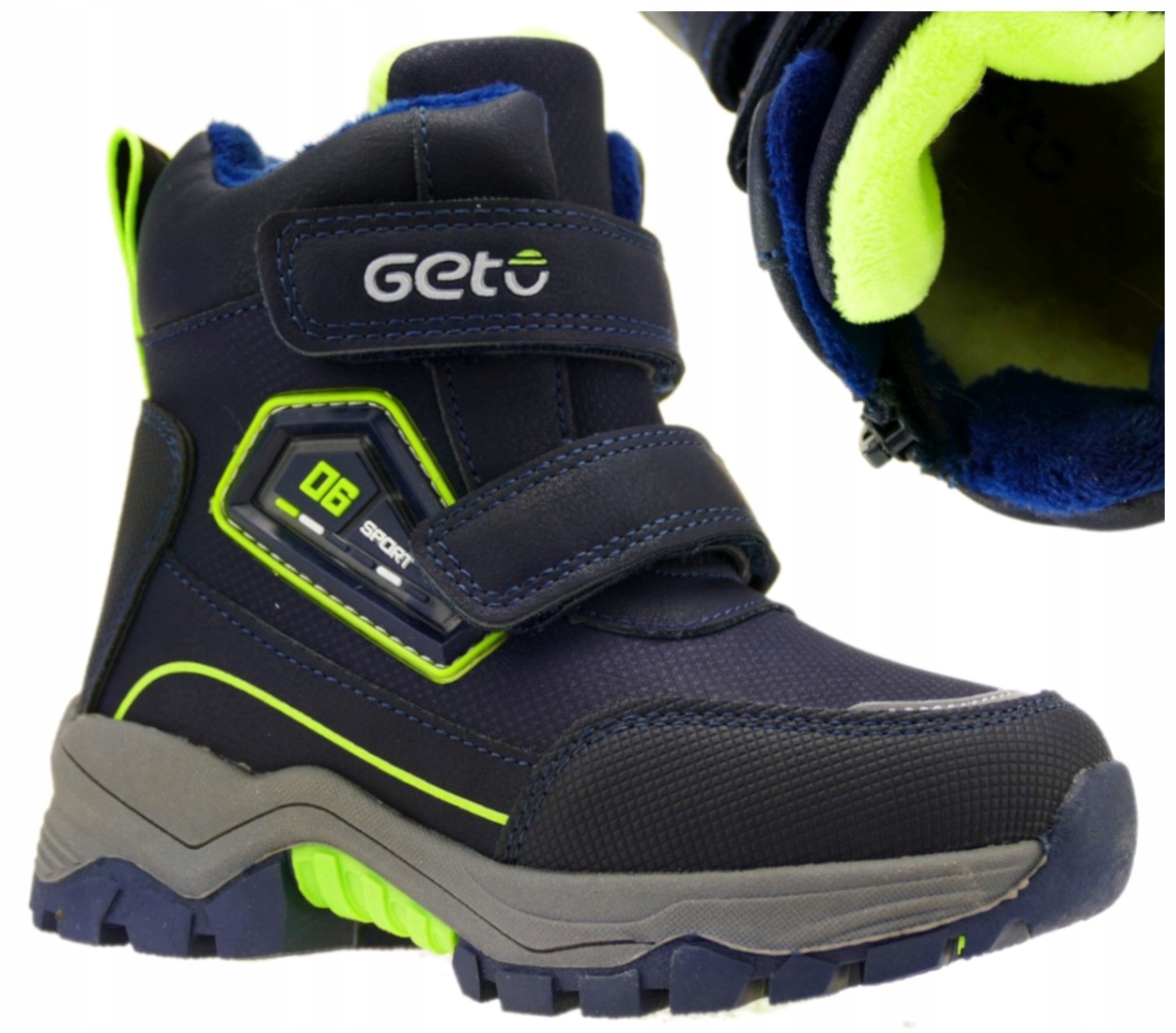 BUTY ZIMOWE CHŁOPIĘCE OCIEPLANE ŚNIEGOWCE RZEPY 30