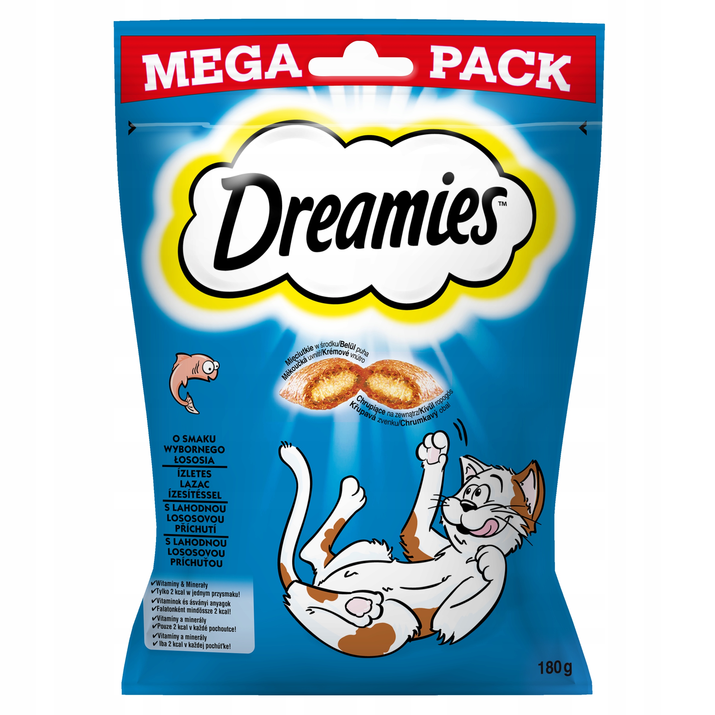Levně Dreamies pamlsky pro kočky s lososem 180 g