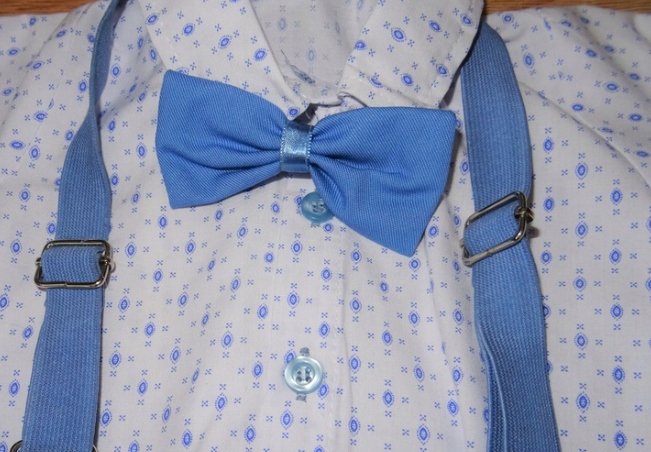 Elegancji komplet wizytowy niebieski 68 Marka Inna marka