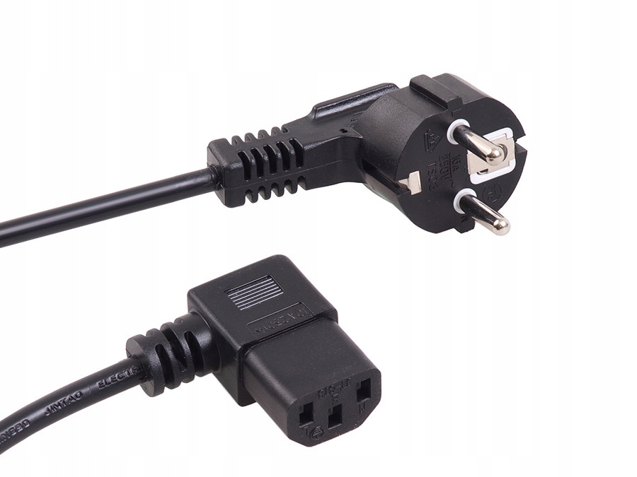 

Kabel zasilający kątowy 3 pin wtyk Eu 3m MCTV-803