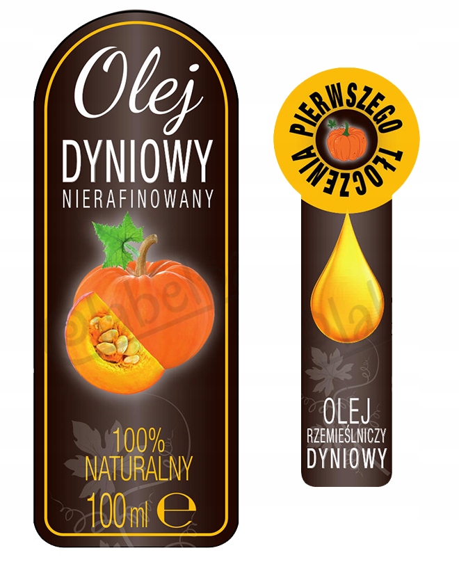 

Olej z Pestek Dyni Etykieta 100ml, naklejka 10x