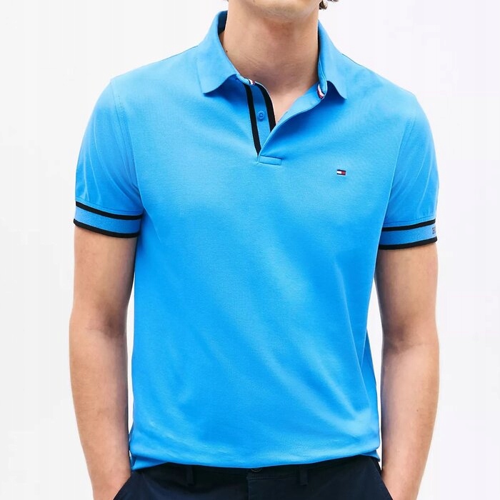 Polokošile Tommy Hilfiger bavlněné, modré, pánské, M (nové)