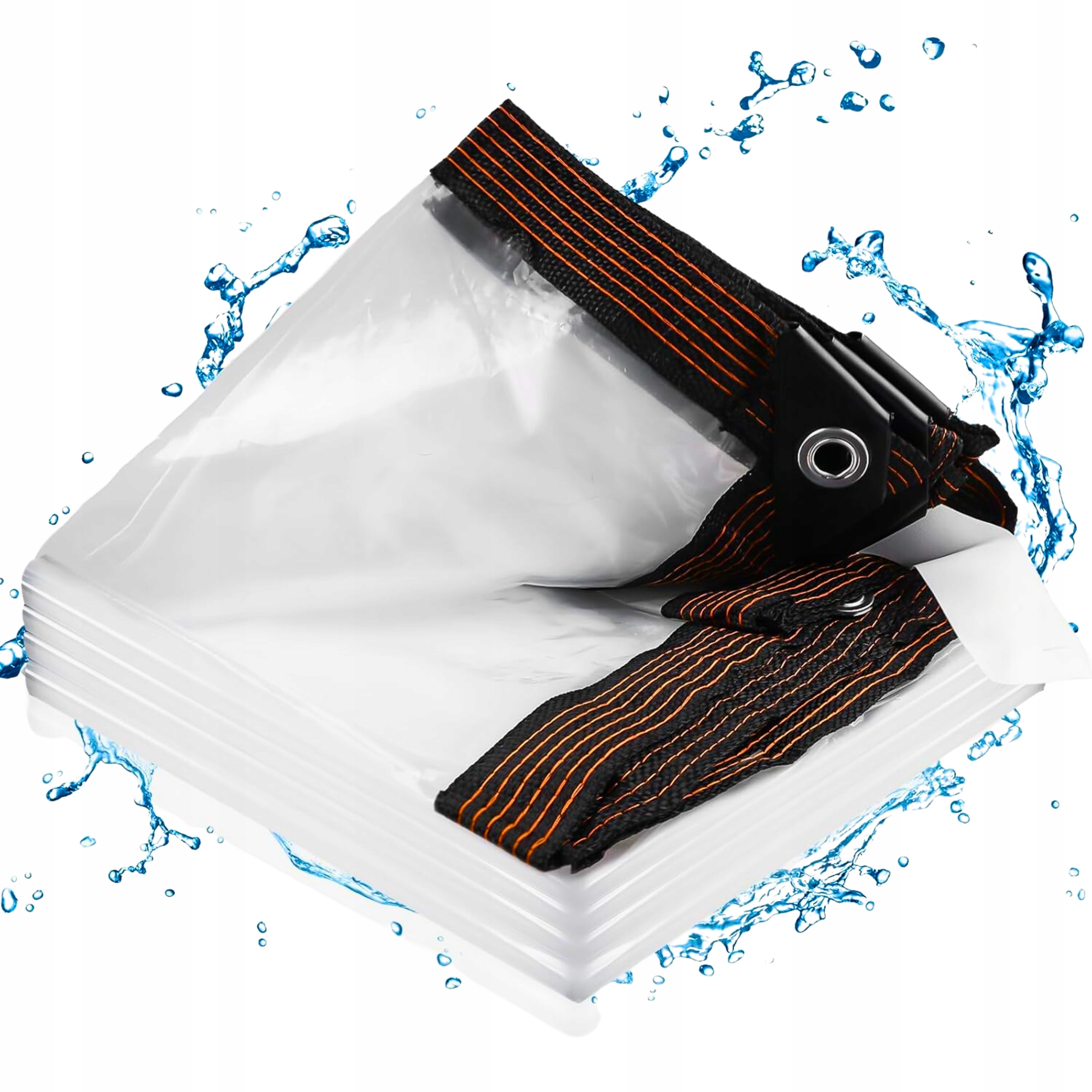 Průhledná Zahradní Terasová Plachta Voděodolná S Anti-uv Oky 2X5 M