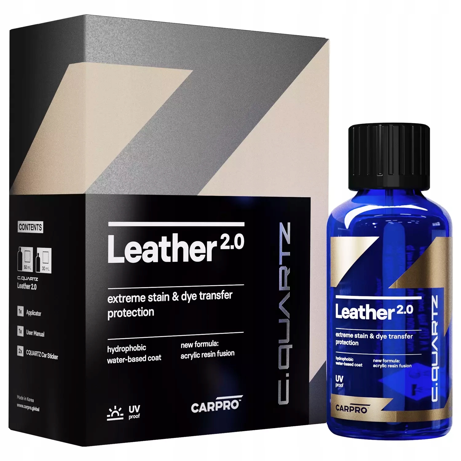 CARPRO CQUARTZ LEATHER 2.0 50ML ZESTAW