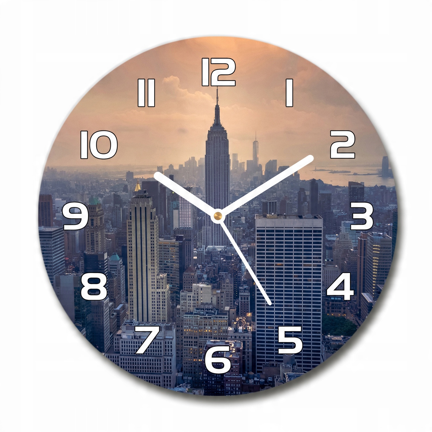 

Zegar szklany okrągły Manhattan Nowy Jork fi 30 cm