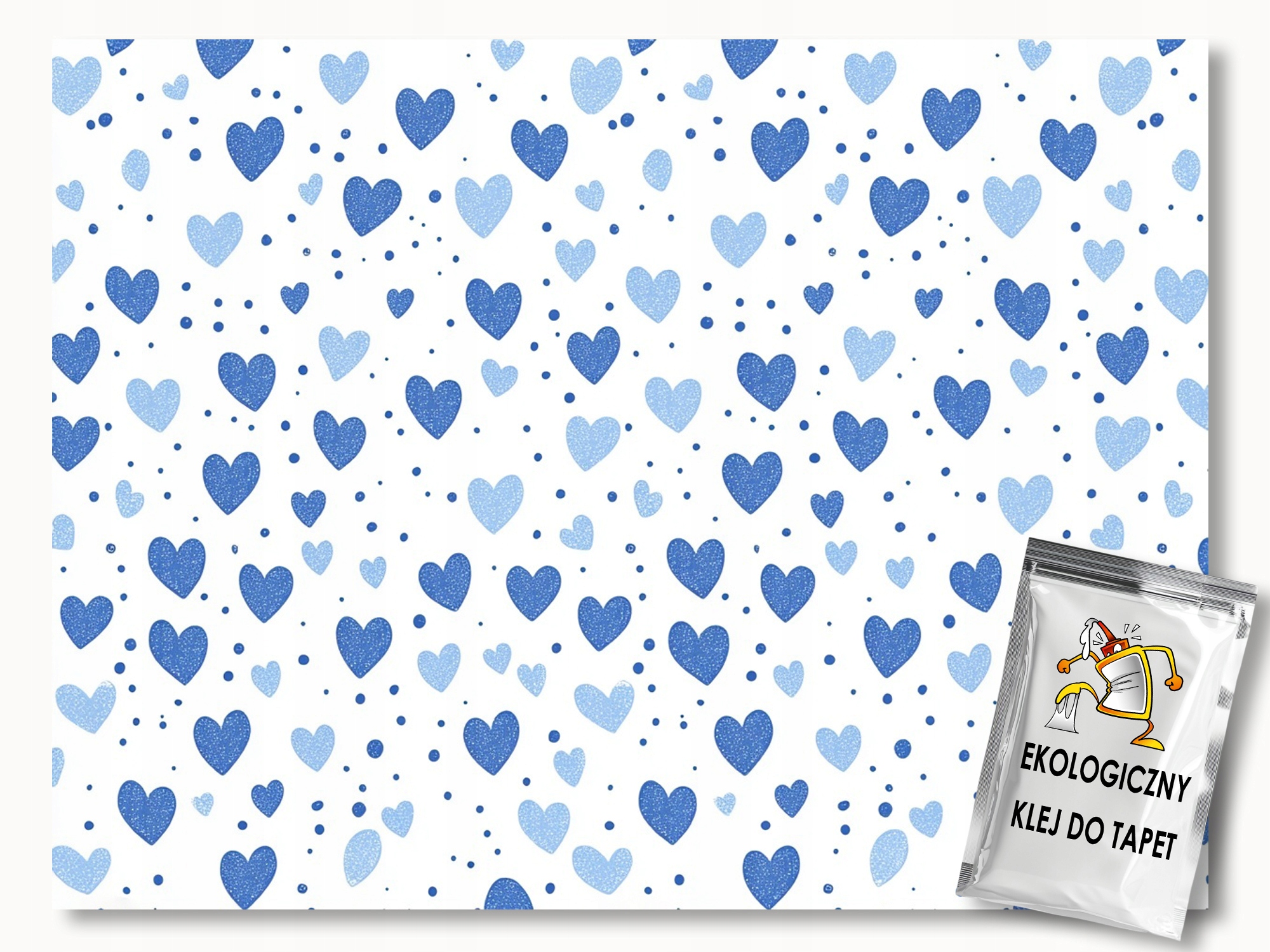 Fototapeta Flizelina Deti Kresba Modré Srdiečko 368x254 130g