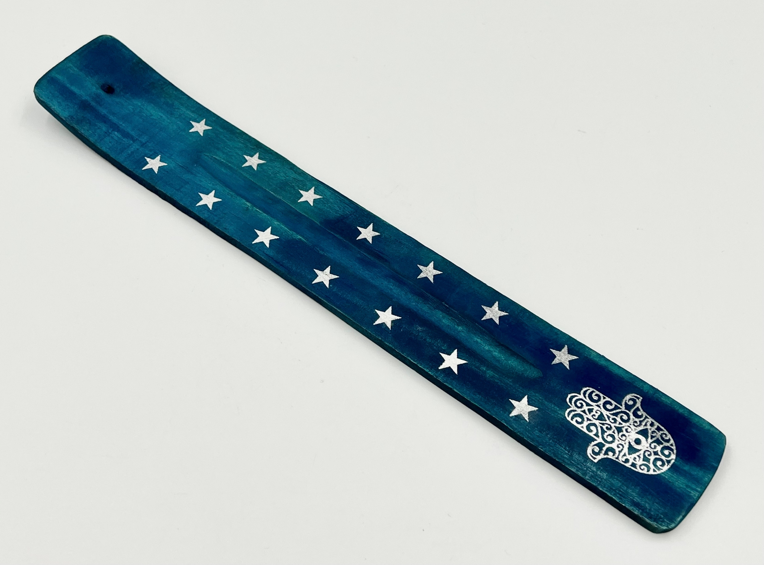 Drewniana podstawka na kadzidełka, Chamsa, Indie Marka Shiva