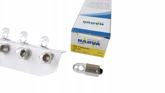 Żarówka Narva 17131 12V 4W T4W BA9s