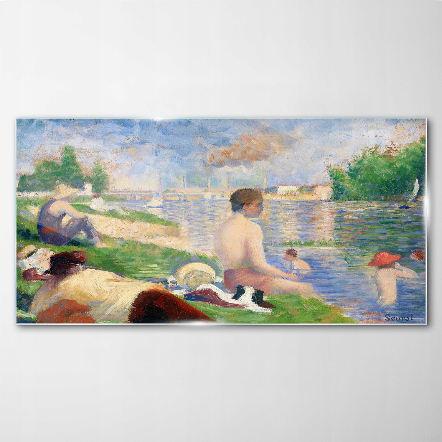 

Foto-obraz szklany Kąpiących się ludzie 100x50 cm