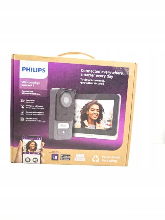 PHILIPS WELCOMEEYE CONNECT 3 ZESTAW WIDEODOMOFON 2-ŻYŁ. WI-FI DOTYKOWY 7