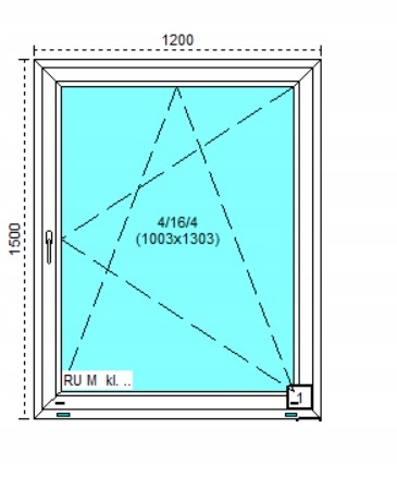 Дешевые окна ПВХ RU Белый 120x150