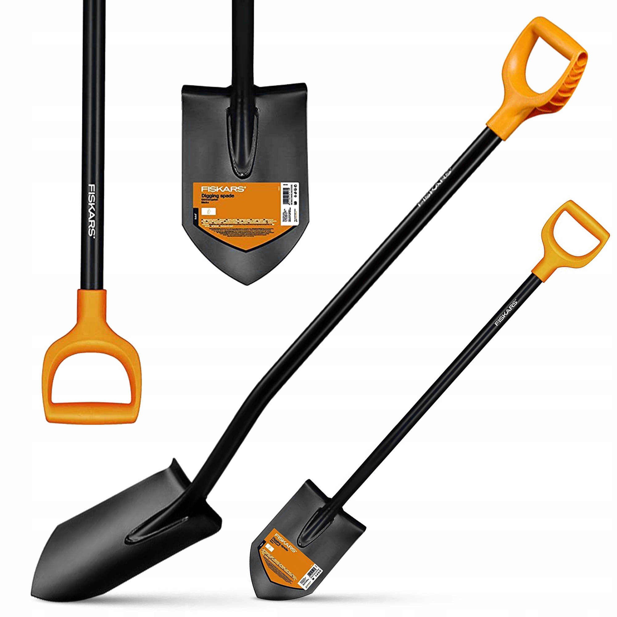 Szpadel Ostry Metalowy Fiskars Mocny Łopata Do Kopania Metal Solid 117 cm