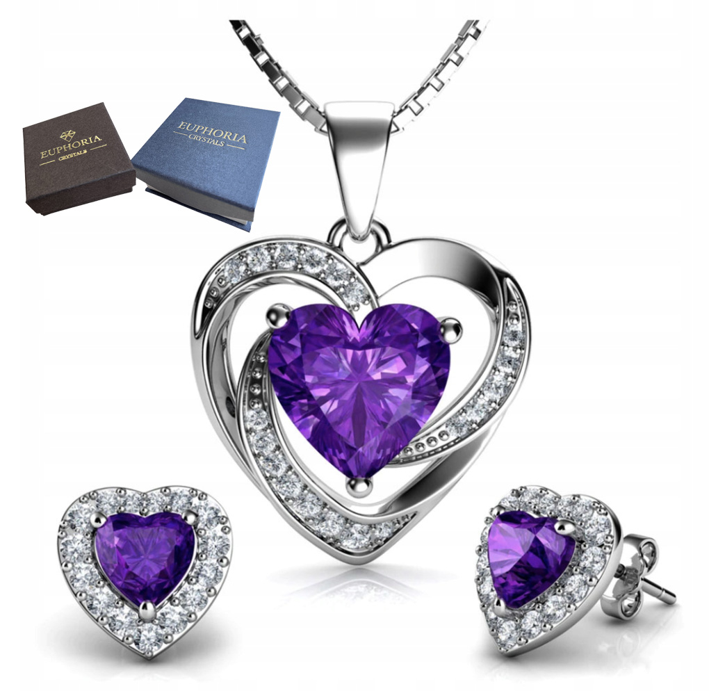 Sada stříbrných šperků 925 Srdce s zirkony Sada na Dárek pro maminku